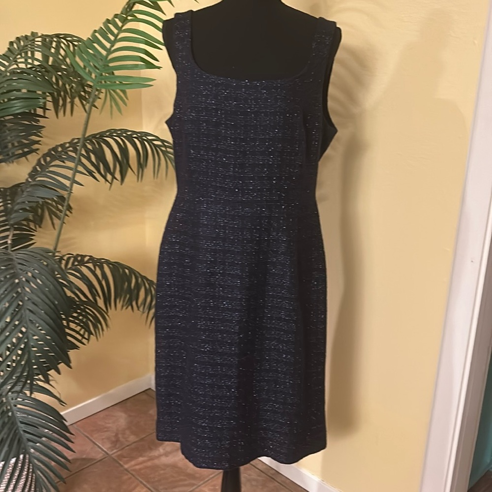 Tory Burch Navy short tank dress with zip up back size 14